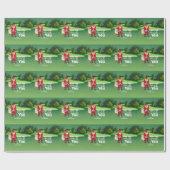 ゴルフクリスマスサンタ5月コースはあなたと一緒 ラッピングペーパー (フラット)