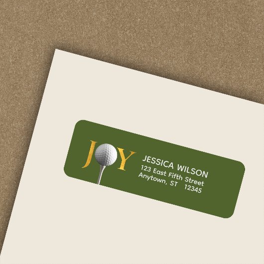 ゴルフクリスマスジョイ差出人住所 ラベル