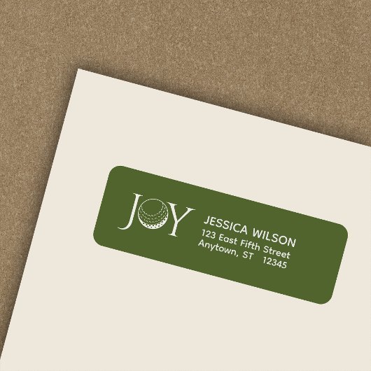 ゴルフクリスマスジョイ差出人住所 ラベル