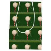 ゴルフクリスマススモール抱き枕 ミディアムペーパーバッグ (裏面)