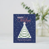 ゴルフクリスマスツリーと家族の写真のホリデーカード シーズンカード (スタンド正面)