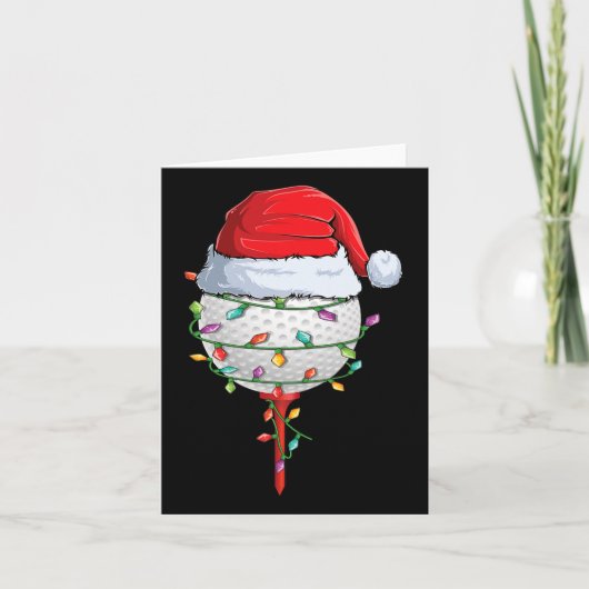 ゴルフクリスマスパジャマおもしろいホリデーゴルフボールサン カード (正面)