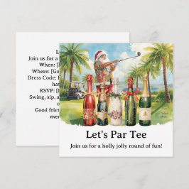 ゴルフクリスマスパーティー Let's Par tee with Santa  招待状