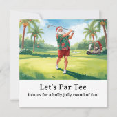 ゴルフクリスマスパーティー Let's Par tee with Santa 招待状 (正面)