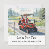ゴルフクリスマスパーティー Let's Par tee with Santa 招待状 (正面)