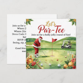ゴルフクリスマスパーティー Let's Par tee with Santa 招待状