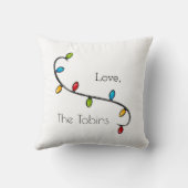 ゴルフクリスマスブルーゴルフカートパーソナライズされた名門私立校風の クッション (裏面)