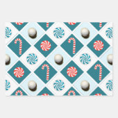 ゴルフクリスマスプレゼント ラッピングペーパーシート (正面3)