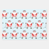 ゴルフクリスマスプレゼント ラッピングペーパーシート (正面)