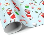 ゴルフクリスマスプレゼント ラッピングペーパー (ロールコーナー)