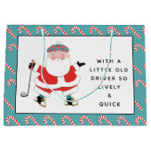 ゴルフクリスマスプレゼント ラージペーパーバッグ (正面)