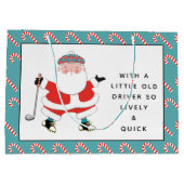 ゴルフクリスマスプレゼント ラージペーパーバッグ (裏面)