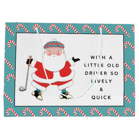 ゴルフクリスマスプレゼント ラージペーパーバッグ (裏面)