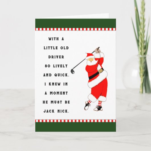 ゴルフクリスマスホリデーカード シーズンカード (正面)