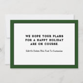 ゴルフクリスマスホリデーカード 招待状 (裏面)