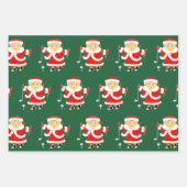 ゴルフクリスマスホリデーギフトアイディア ラッピングペーパーシート (正面)