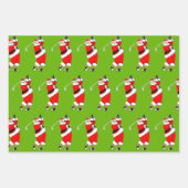 ゴルフクリスマスホリデーギフトラッピング紙 ラッピングペーパーシート (正面3)