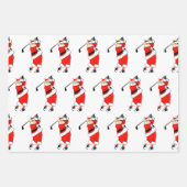 ゴルフクリスマスホリデーギフトラッピング紙 ラッピングペーパーシート (正面3)