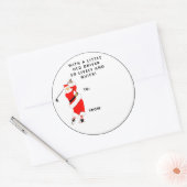 ゴルフクリスマスホリデーギフトラベル ラウンドシール (封筒)