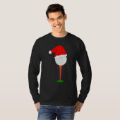 ゴルフクリスマスホリデーゴルフボール Tシャツ (正面フル)