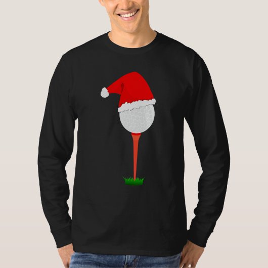 ゴルフクリスマスホリデーゴルフボール Tシャツ (正面)