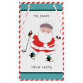 ゴルフクリスマスホリデースモール抱き枕 スモールペーパーバッグ (裏面)