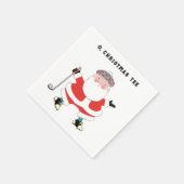 ゴルフクリスマスホリデーパーティー スタンダードカクテルナプキン (角)
