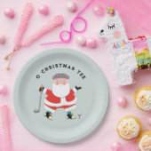 ゴルフクリスマスホリデーパーティー ペーパープレート (パーティー)