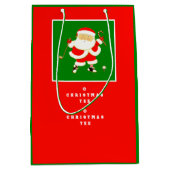 ゴルフクリスマスホリデーミディアム抱き枕 ミディアムペーパーバッグ (正面)
