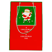 ゴルフクリスマスホリデーミディアム抱き枕 ミディアムペーパーバッグ (裏面)