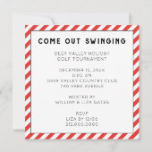 ゴルフクリスマスホリデー招待状 招待状 (裏面)