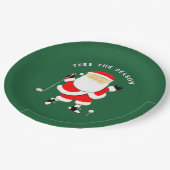 ゴルフクリスマスホリデー ペーパープレート (アングル)