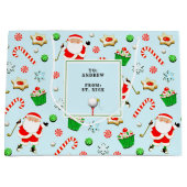 ゴルフクリスマスホリデー ラージペーパーバッグ (正面)