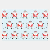 ゴルフクリスマスラッピング紙 ラッピングペーパーシート (正面)