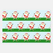 ゴルフクリスマスラッピング紙 ラッピングペーパーシート (正面)