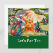 ゴルフクリスマスレッツパーゴルフバッグ 招待状 (正面/裏面)