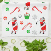 ゴルフクリスマス キッチンタオル (折り畳み)