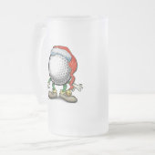 ゴルフクリスマス フロストグラスビールジョッキ (正面左)