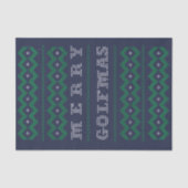 ゴルフクリスマメリースゴールマスブルーティッシュペーパー 薄葉紙 (正面)