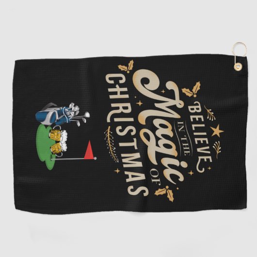 ゴルフクリ信じスマス魔法プレゼント ゴルフタオル (横)