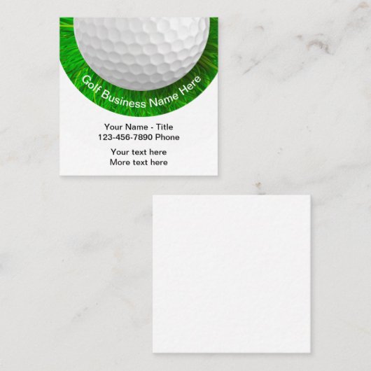 ゴルフクールテーマ スクエア名刺 (正面/裏面)