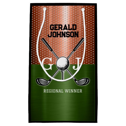 ゴルフクールモノグラムデザイン スモールペーパーバッグ (正面)