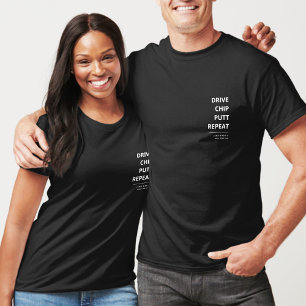 ゴルフクール父親のデイドライブチップパットリピート Tシャツ