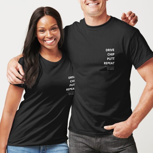 ゴルフクール父親のデイドライブチップパットリピート Tシャツ