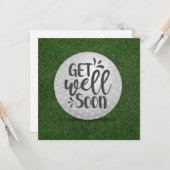 ゴルフグリーングラスにゴルフボールを置いてすぐに元気になる カード (正面/裏面インサイチュ)