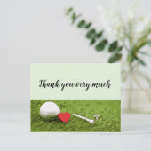 ゴルフグリーングラスを愛して感謝 ポストカード (スタンド正面)