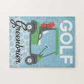 ゴルフグリーンブライアウェストバージニア – レトロヴィンテージトラブ ジグソーパズル (横)