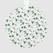 ゴルフグリーンホワイトゴルフボールCCイニシャル名 オーナメント (裏面)