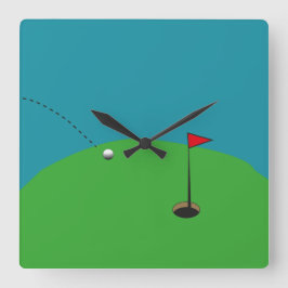 ゴルフグリーン  スクエア壁時計