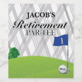 ゴルフグレープレイド退職パーティー ワインラベル (シングルラベル)